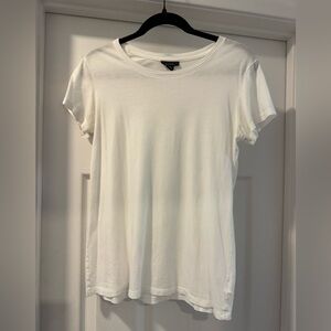 Halogen White Short Sleeve Crew Neck Tee